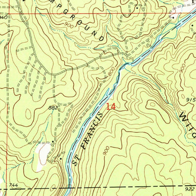 United States Geological Survey Wachita Mountain, MO (1980, 24000-Scale) digital map