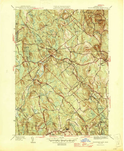 United States Geological Survey Wachusett Mountain, MA (1946, 31680-Scale) digital map