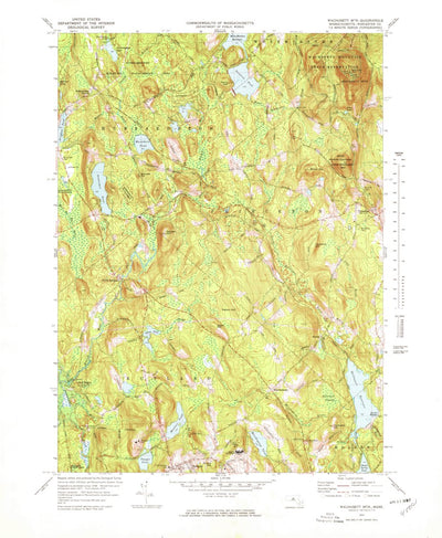 United States Geological Survey Wachusett Mountain, MA (1972, 25000-Scale) digital map