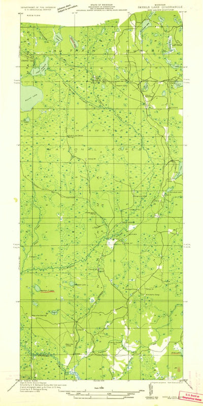 United States Geological Survey Waco Lake, MI (1932, 31680-Scale) digital map