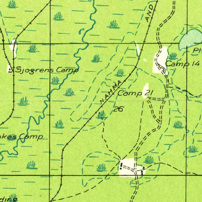 United States Geological Survey Waco Lake, MI (1932, 31680-Scale) digital map