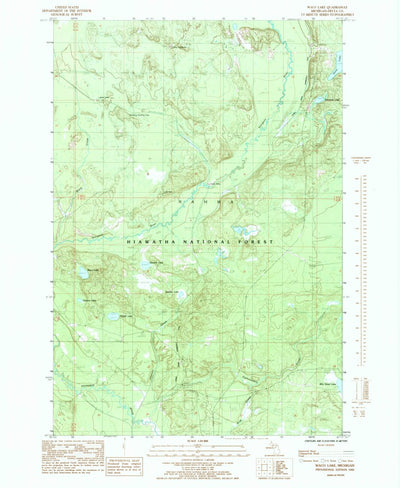 United States Geological Survey Waco Lake, MI (1985, 24000-Scale) digital map