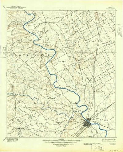 United States Geological Survey Waco, TX (1892, 125000-Scale) digital map