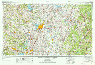 United States Geological Survey Waco, TX (1954, 250000-Scale) digital map