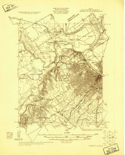 United States Geological Survey Waco West, TX (1924, 48000-Scale) digital map