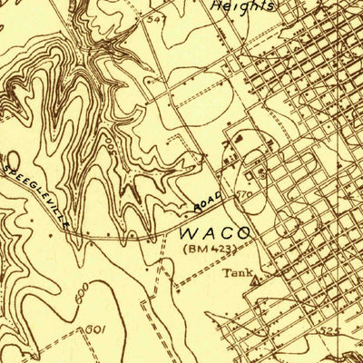 United States Geological Survey Waco West, TX (1924, 48000-Scale) digital map