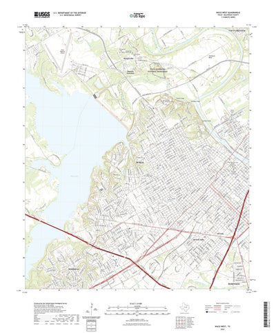 United States Geological Survey Waco West, TX (2022, 24000-Scale) digital map
