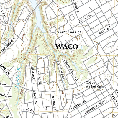 United States Geological Survey Waco West, TX (2022, 24000-Scale) digital map