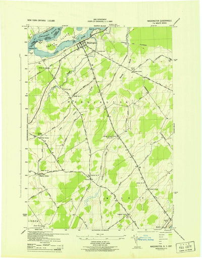 United States Geological Survey Waddington, NY (1943, 31680-Scale) digital map