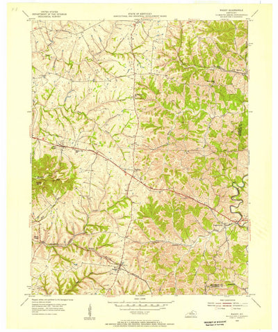 United States Geological Survey Waddy, KY (1954, 24000-Scale) digital map