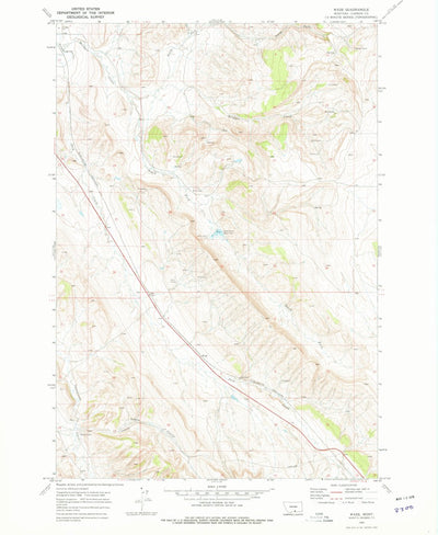 United States Geological Survey Wade, MT (1969, 24000-Scale) digital map