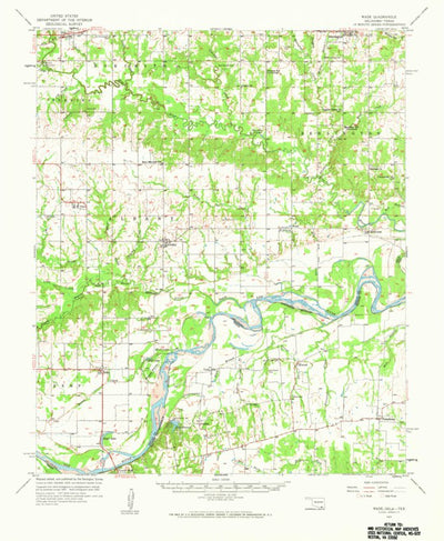 United States Geological Survey Wade, OK-TX (1957, 62500-Scale) digital map