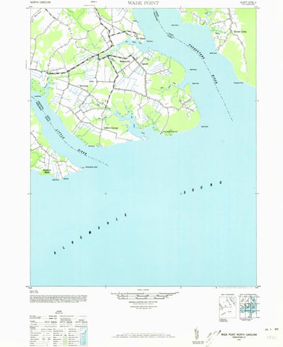 United States Geological Survey Wade Point, NC (1940, 62500-Scale) digital map