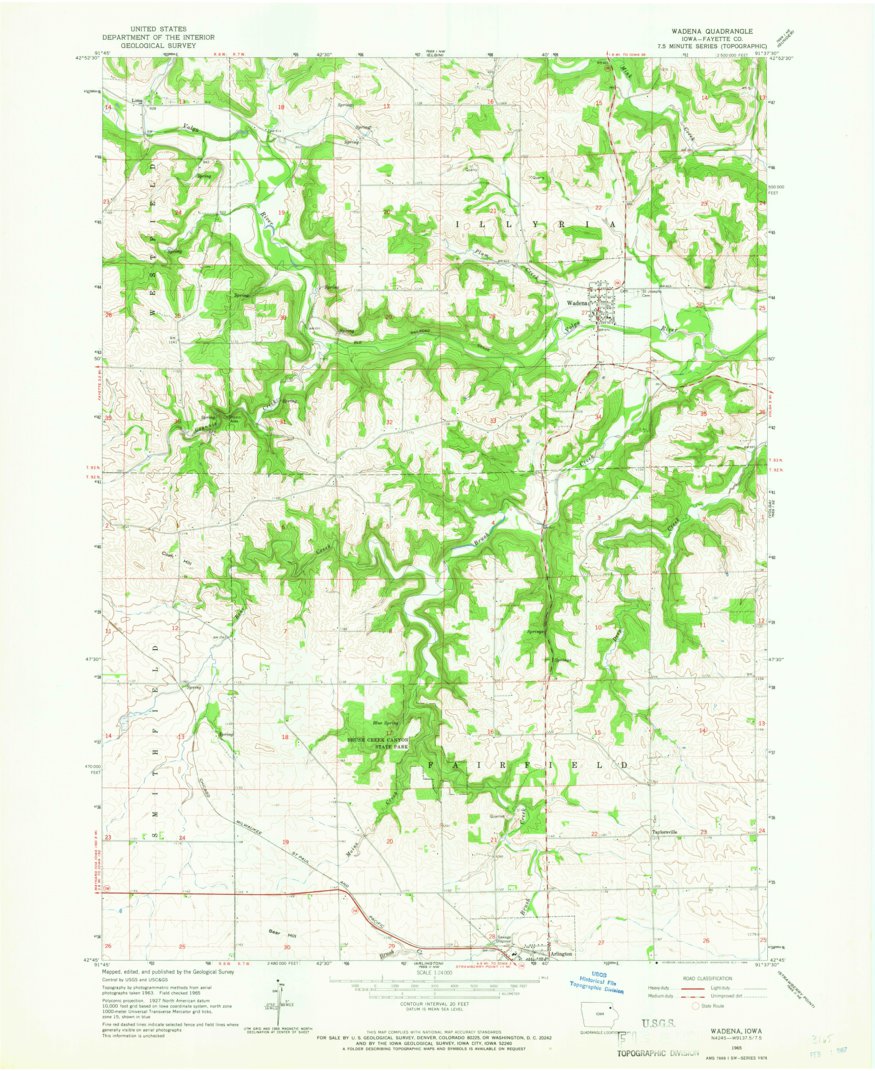 Wadena, IA (1965, 24000Scale) Map by United States Geological Survey Avenza Maps