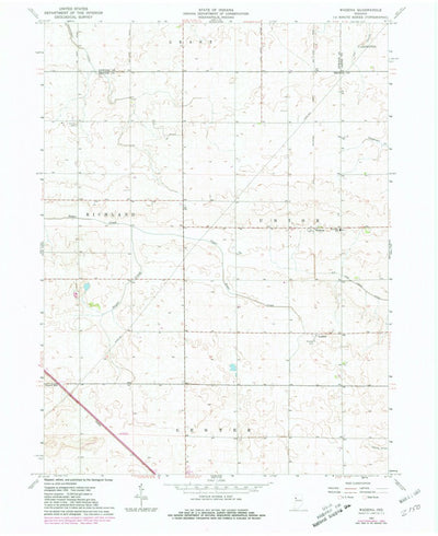 United States Geological Survey Wadena, IN (1962, 24000-Scale) digital map
