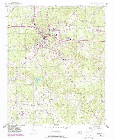 United States Geological Survey Wadesboro, NC (1956, 24000-Scale) digital map