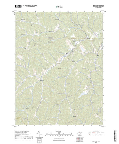 United States Geological Survey Wadestown, WV (2023, 24000-Scale) digital map
