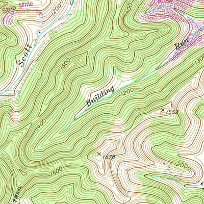 United States Geological Survey Wadestown, WV-PA (1958, 24000-Scale) digital map