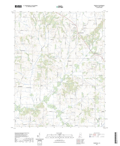 United States Geological Survey Wadesville, IN (2022, 24000-Scale) digital map