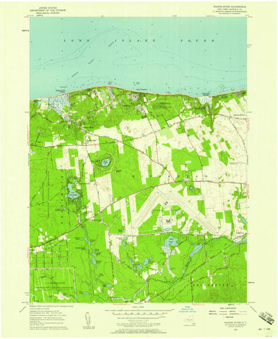 United States Geological Survey Wading River, NY (1957, 24000-Scale) digital map