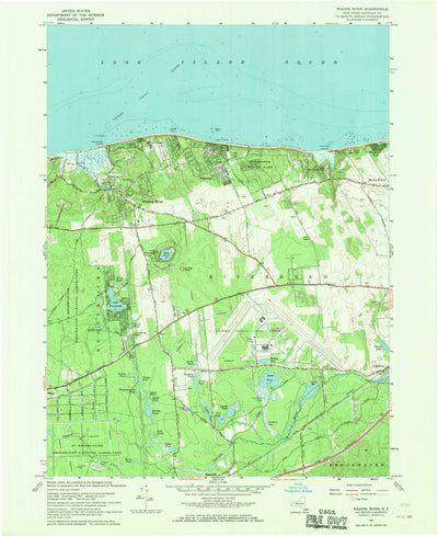 United States Geological Survey Wading River, NY (1967, 24000-Scale) digital map