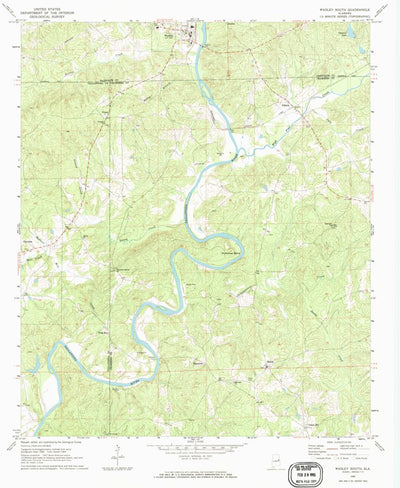 United States Geological Survey Wadley South, AL (1969, 24000-Scale) digital map