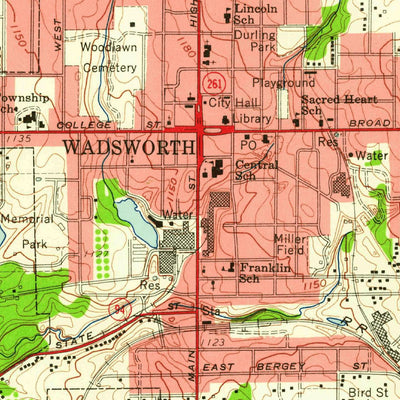 United States Geological Survey Wadsworth, OH (1958, 24000-Scale) digital map