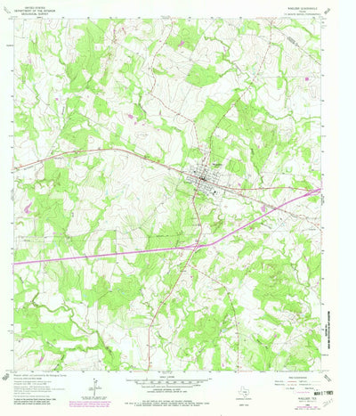 United States Geological Survey Waelder, TX (1964, 24000-Scale) digital map