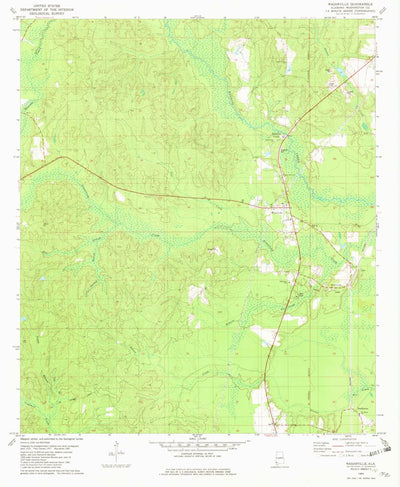 United States Geological Survey Wagarville, AL (1982, 24000-Scale) digital map