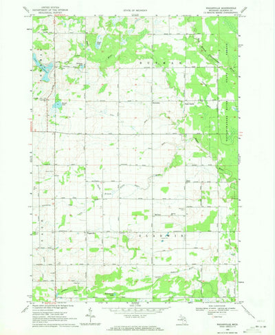 United States Geological Survey Wagarville, MI (1969, 24000-Scale) digital map