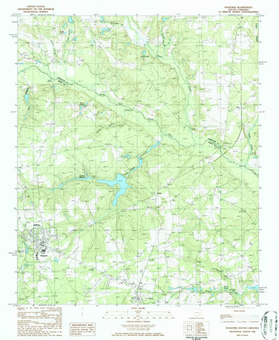 United States Geological Survey Wagener, SC (1986, 24000-Scale) digital map
