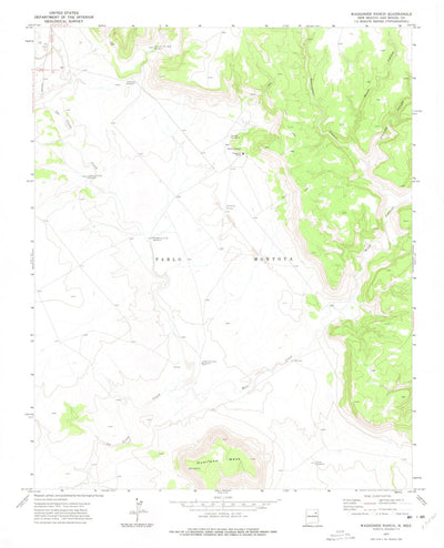 United States Geological Survey Waggoner Ranch, NM (1972, 24000-Scale) digital map