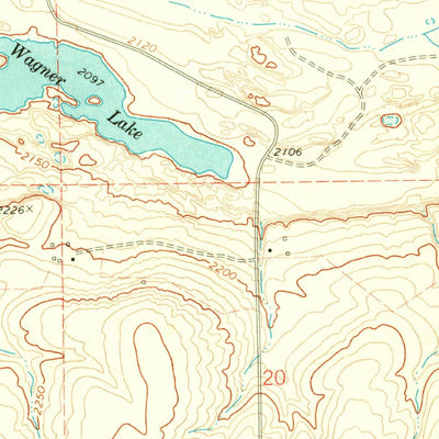 United States Geological Survey Wagner Lake, WA (1969, 24000-Scale) digital map