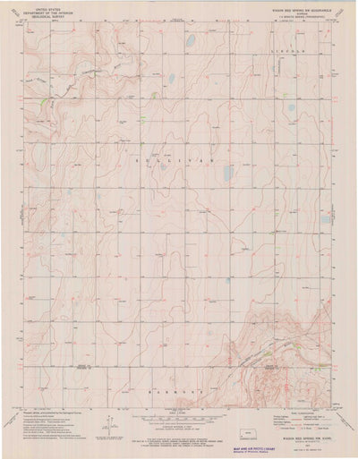 United States Geological Survey Wagon Bed Spring NW, KS (1974, 24000-Scale) digital map