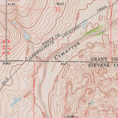 United States Geological Survey Wagon Bed Spring NW, KS (1974, 24000-Scale) digital map