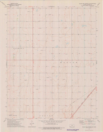 United States Geological Survey Wagon Bed Spring SE, KS (1974, 24000-Scale) digital map
