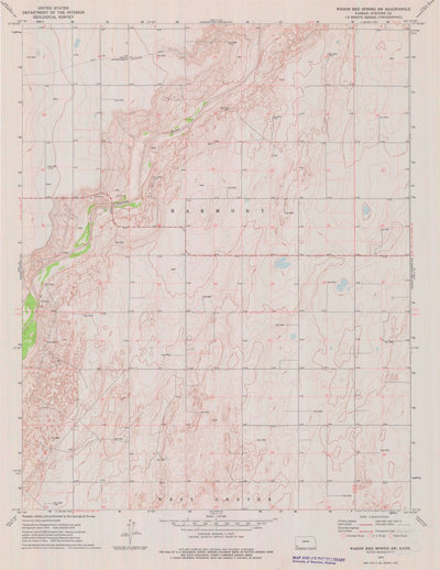 United States Geological Survey Wagon Bed Spring SW, KS (1974, 24000-Scale) digital map
