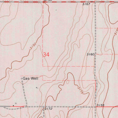 United States Geological Survey Wagon Bed Spring SW, KS (1974, 24000-Scale) digital map