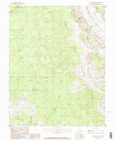 United States Geological Survey Wagon Box Mesa, UT (1987, 24000-Scale) digital map