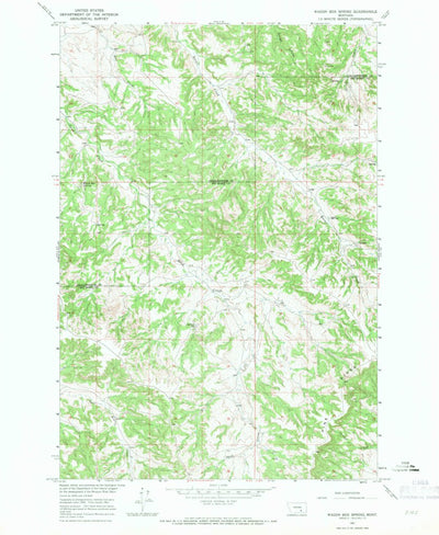 United States Geological Survey Wagon Box Spring, MT (1967, 24000-Scale) digital map