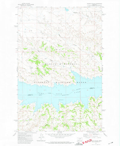 United States Geological Survey Wagon Coulee, MT (1971, 24000-Scale) digital map