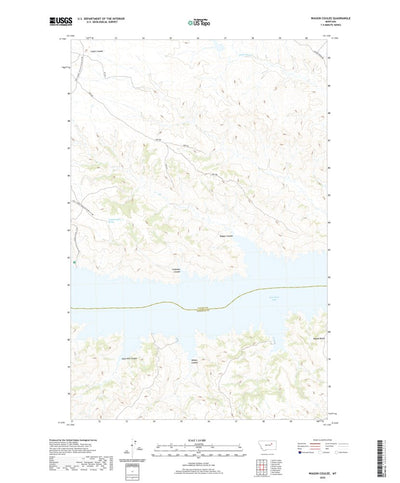 United States Geological Survey Wagon Coulee, MT (2020, 24000-Scale) digital map