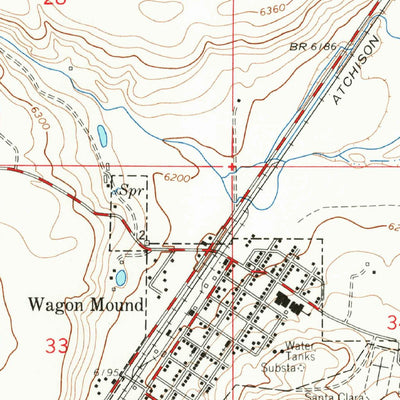 United States Geological Survey Wagon Mound, NM (1964, 24000-Scale) digital map