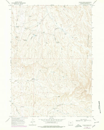 United States Geological Survey Wagon Prong, WY (1966, 24000-Scale) digital map