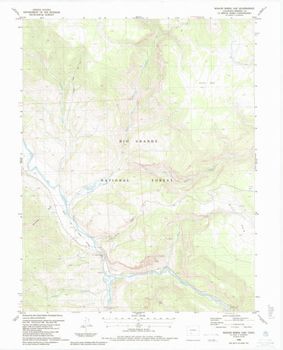United States Geological Survey Wagon Wheel Gap, CO (1986, 24000-Scale) digital map