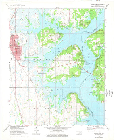 United States Geological Survey Wagoner East, OK (1974, 24000-Scale) digital map
