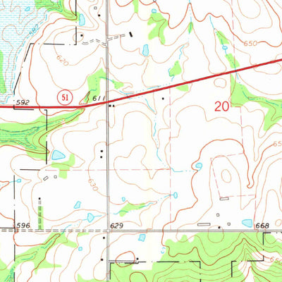 United States Geological Survey Wagoner East, OK (1974, 24000-Scale) digital map