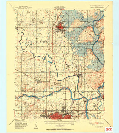 United States Geological Survey Wagoner, OK (1950, 62500-Scale) digital map