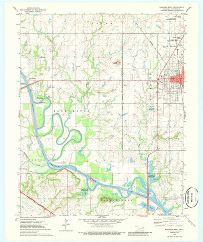 United States Geological Survey Wagoner West, OK (1974, 24000-Scale) digital map