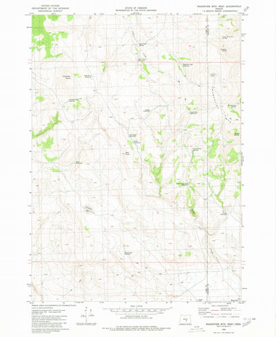 United States Geological Survey Wagontire Mountain West, OR (1980, 24000-Scale) digital map
